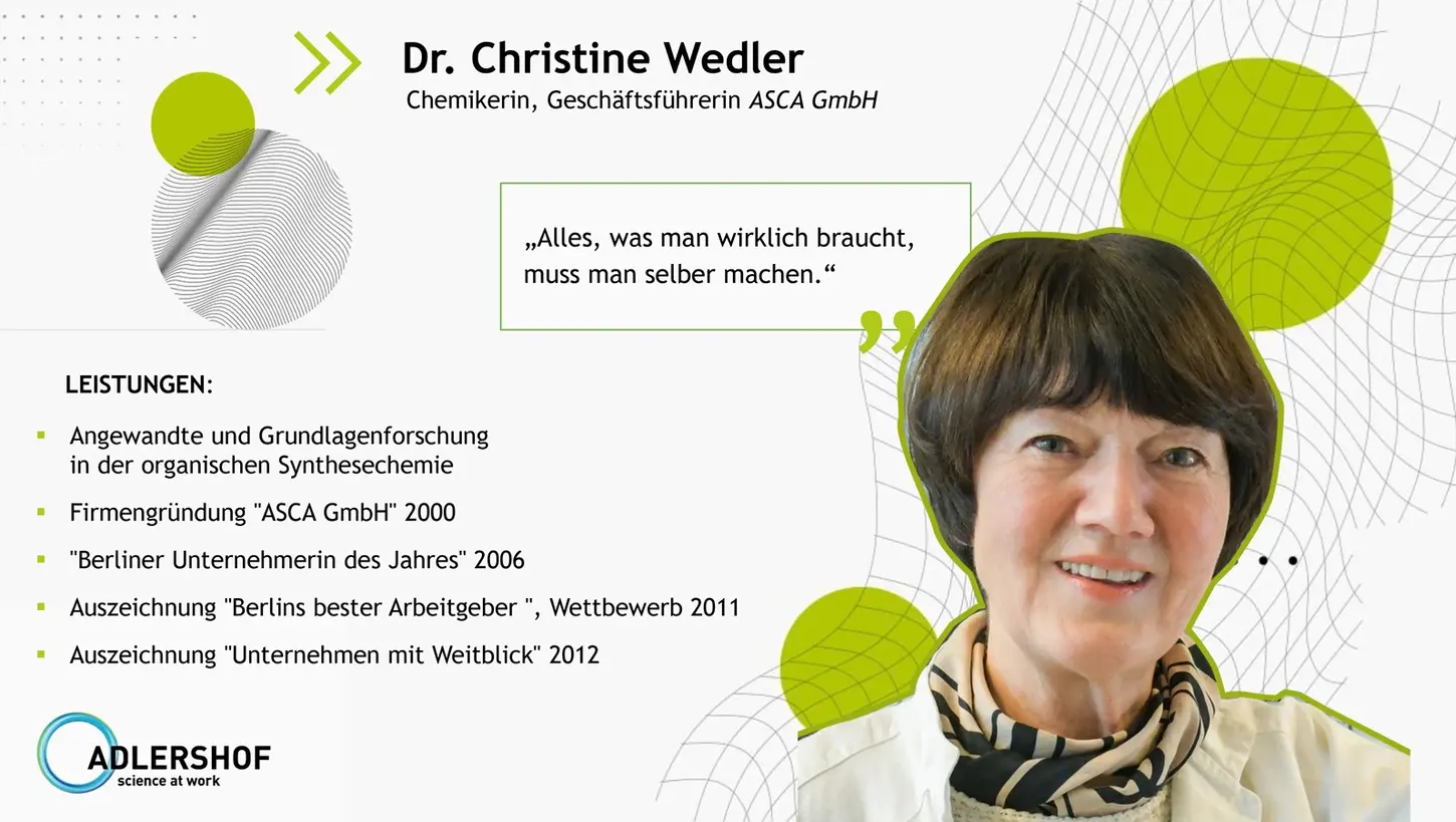 Dr. Christine Wedler, Geschäftsführerin ASCA GmbH