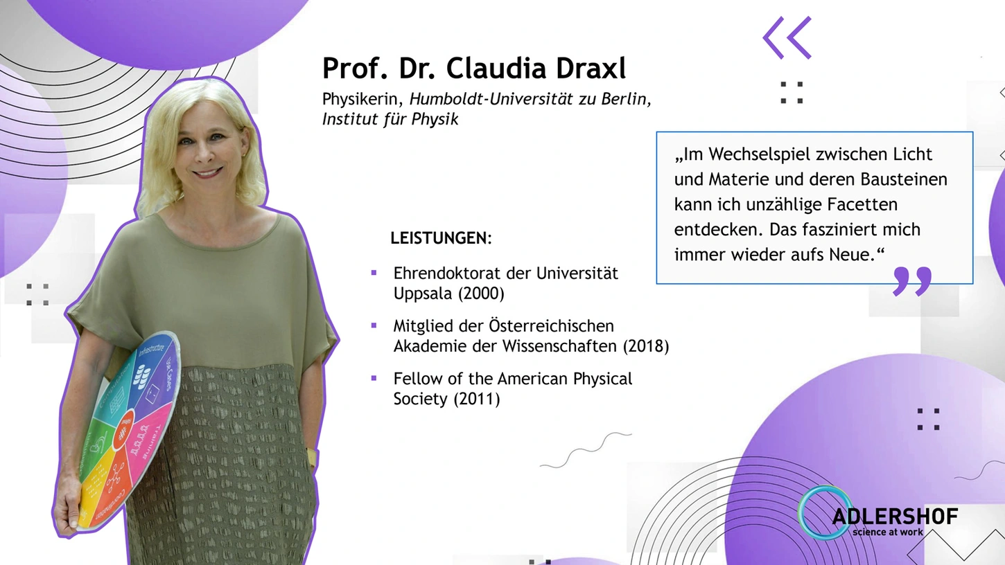 Prof. Dr. Claudia Draxl, Humboldt-Universität zu Berlin,