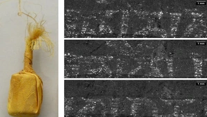 Scroll (left) and X-ray image (right)