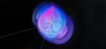 Visualization of the scattering of two black holes including a wave profile © M. Driesse, J. Kleinmond, J. Plefka (HU)
