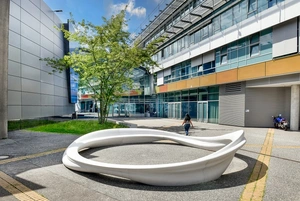 Installation in front of the building